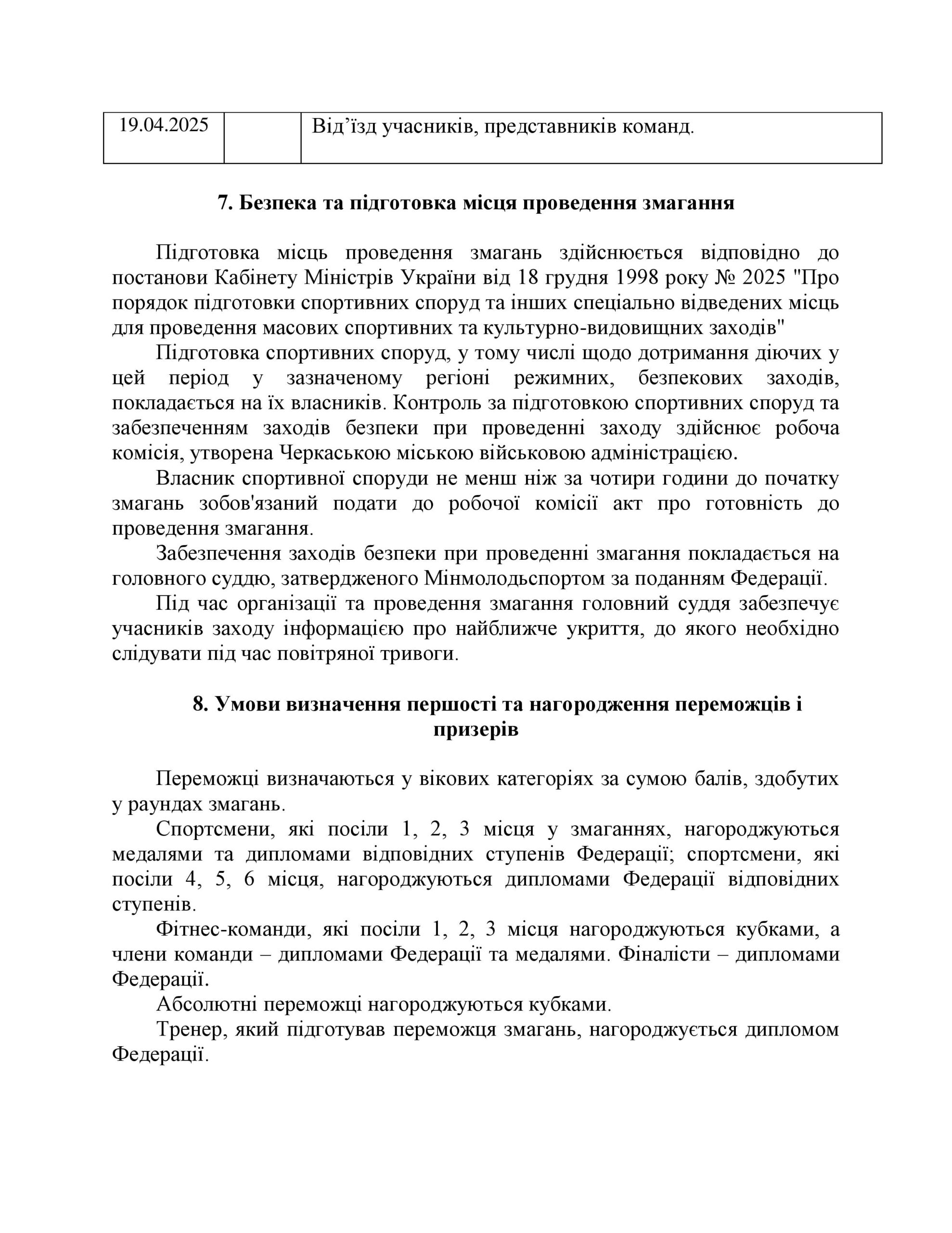 ПОЛОЖЕННЯ ПРО ПРОВЕДЕННЯ ЧЕМПІОНАТУ УКРАЇНИ ФББУ З ФІТНЕСУ