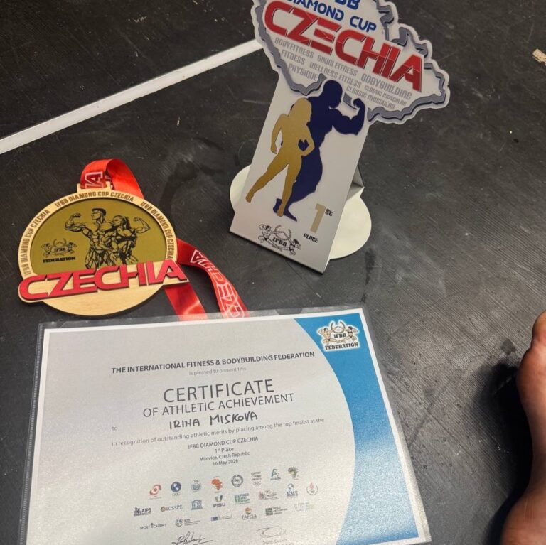 ІРИНА МІСЬКОВА – ПЕРЕМОЖНИЦЯ МІЖНАРОДНОГО ТУРНІРУ «IFBB DIAMOND CUP CZECHIA»!